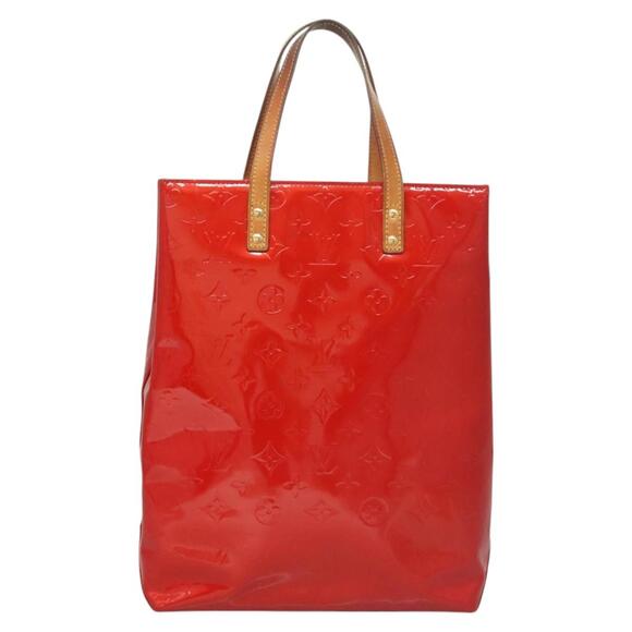 LOUIS VUITTON Monogram Vernis Reade MM Hand Bag Red Rouge M91086 - Picture 2 of 12